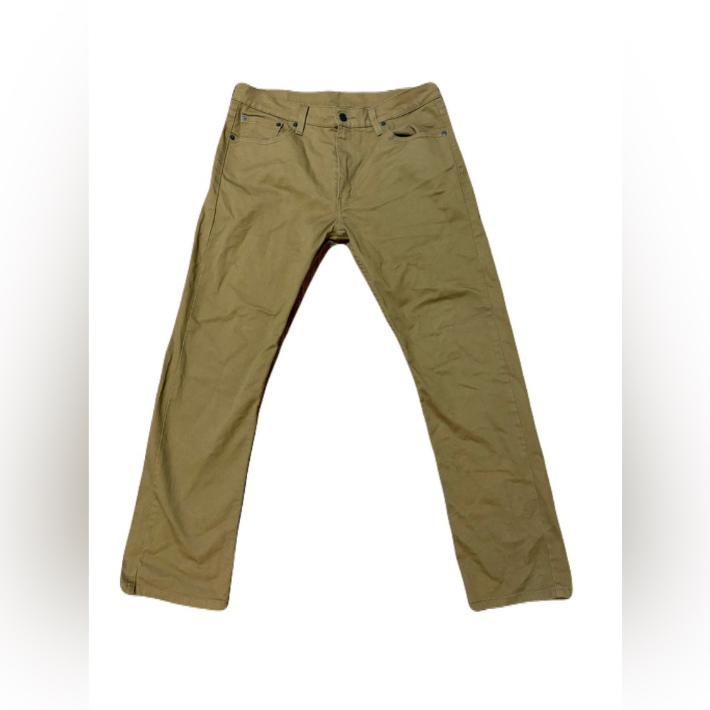 Levi Strauss 513 Classic Khaki Straight Leg Tan Pants 33*30